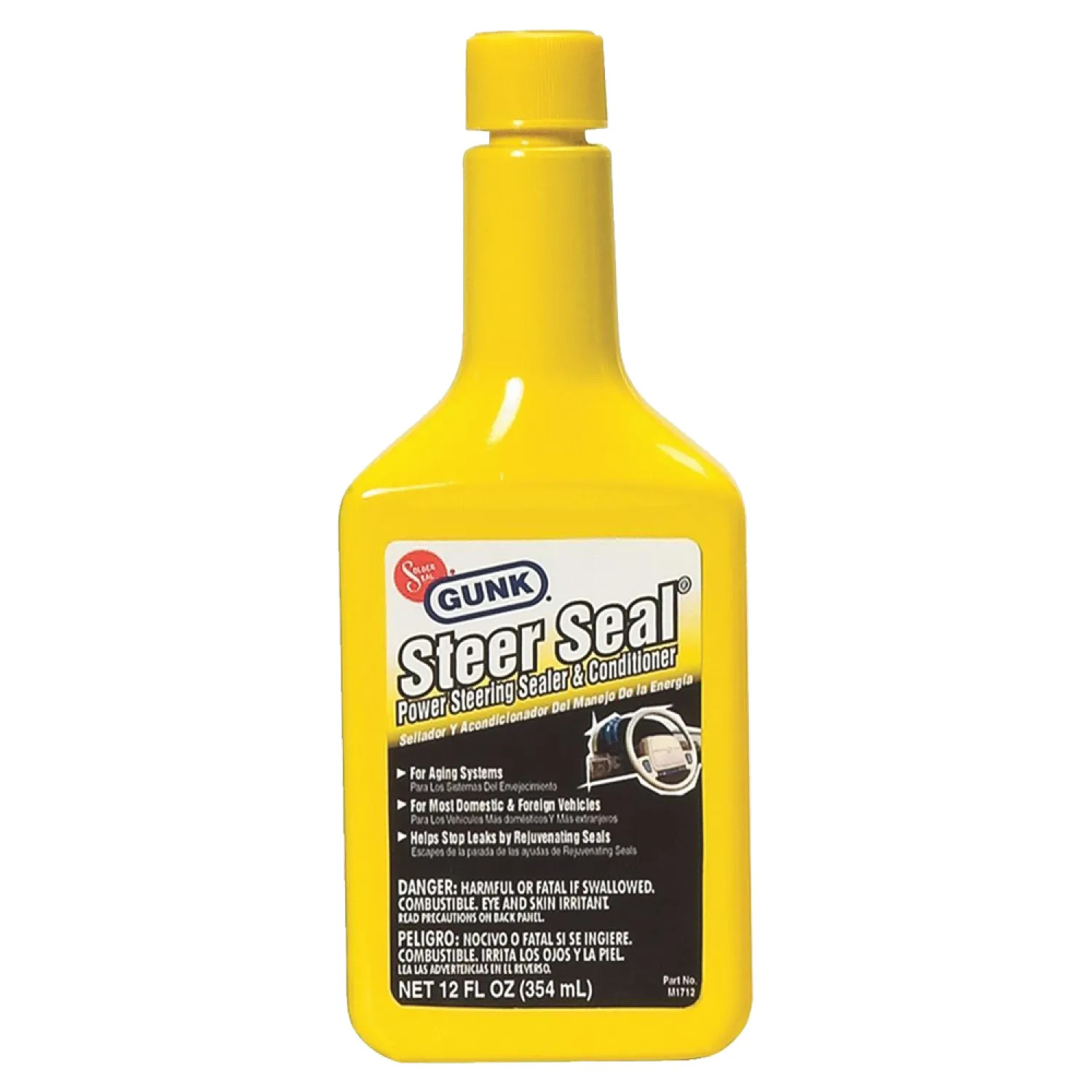 Radiator Specialty M2713 Solder Seal Gunk M2713 Universal Power Steering Fluid with Stop Leak, 12 fl oz, Bottle, Oil
