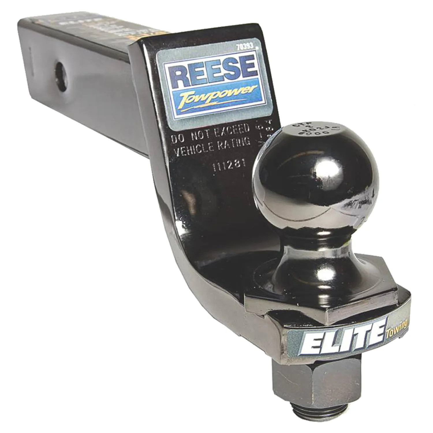 Reese 70393 Reese Class III Hitch Ball Kit, 3-14 in, Steel, Black Nickel Finish