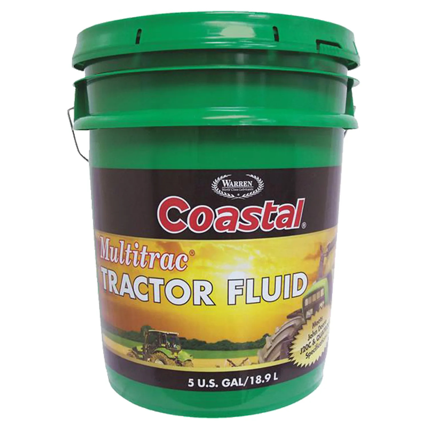 Warren 42909 Coastal 42909 Multitrac Tractor Premium Hydraulic Oil, 5 gal, Plastic Pail, Amber