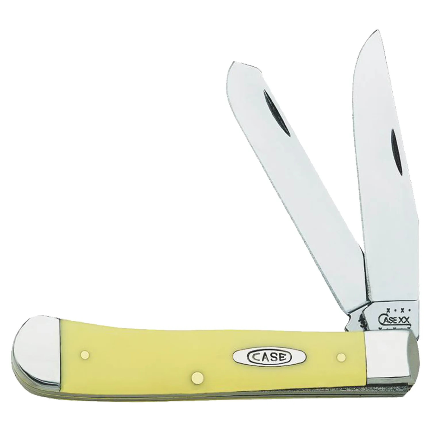Case 161 Case 161 Trapper Folding Pocket Knife, 3-1/4 in L Clip, 3-1/4 in L Spey, Yellow