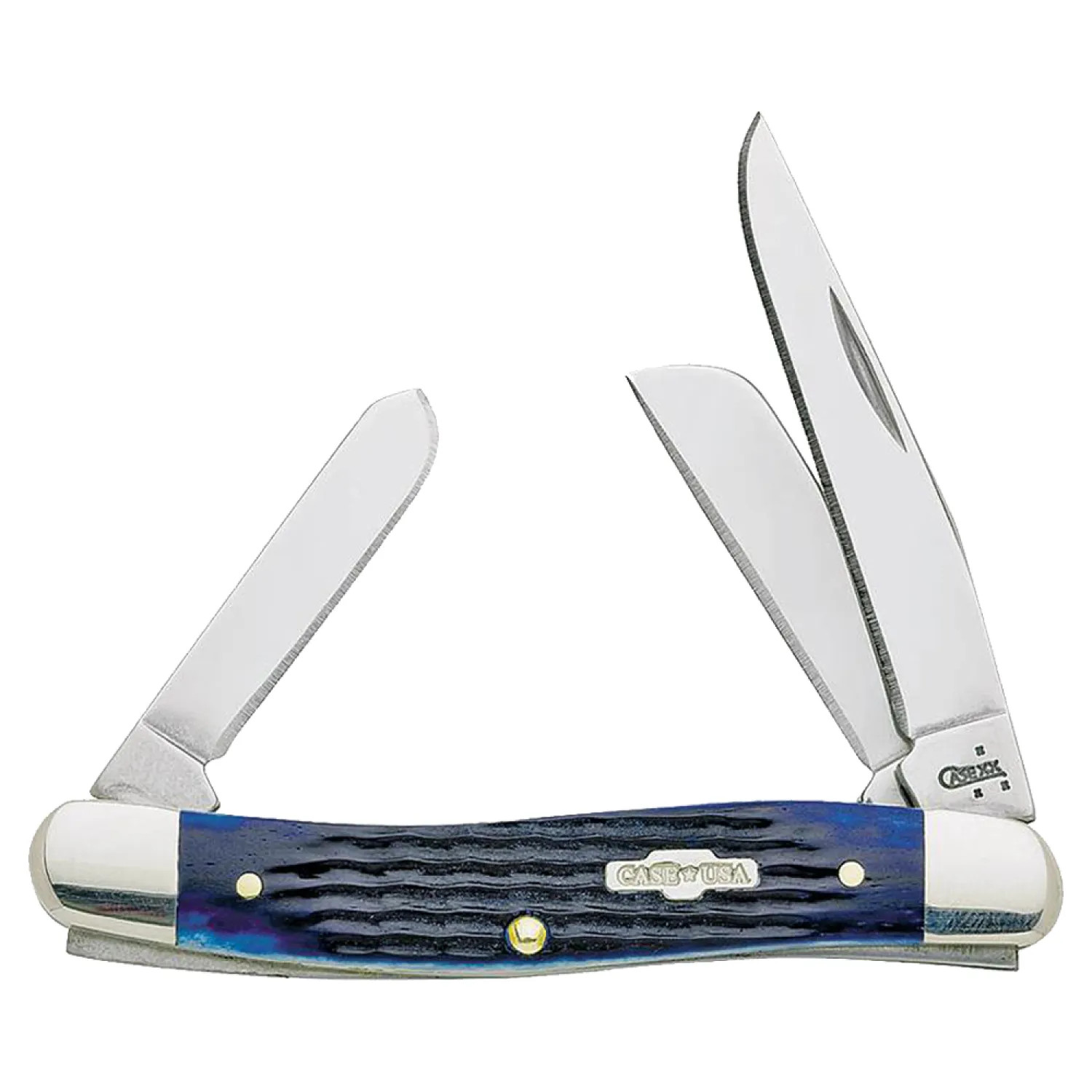 Case 2801 Case 2801 Medium Stockman Folding Pocket Knife, 3-5/8 in Closed L, Blue, Tru-Sharp Surgical Steel