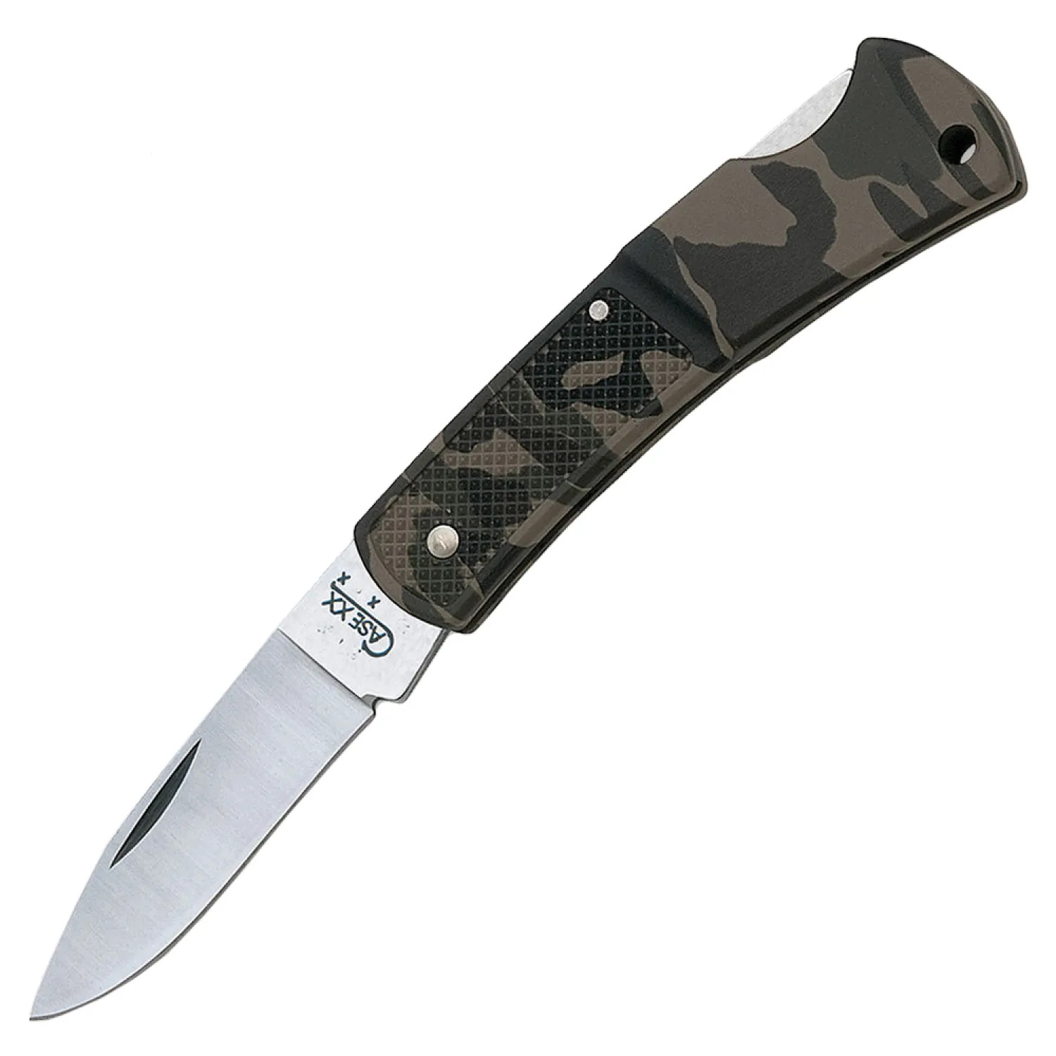 Case 662 Case Caliber Camouflage Lockback Pocket Knife, 2.2 in Blade, 3 in Closed L Lightweight