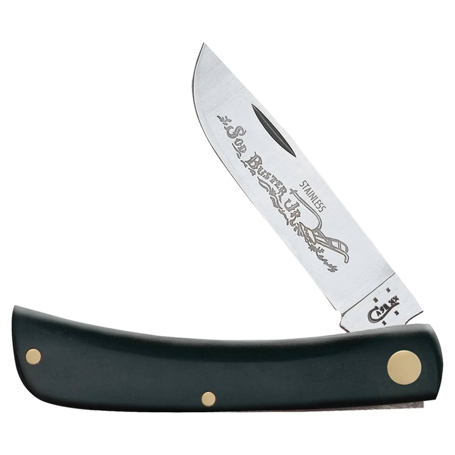 Case 92 Case Sod Buster Folding Pocket Knife, 4-5/8 in Blade, 8-3/8 in Opened, 4-5/8 in Closed L, Black