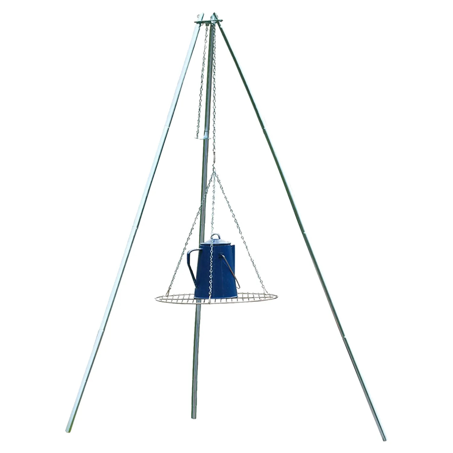 Coghlan 9340 Coghlans 9340 Lantern Hanger Tri-Pod Grill Adjustable to 34 in H, Galvanized Steel Legs, Steel Grill and Chain