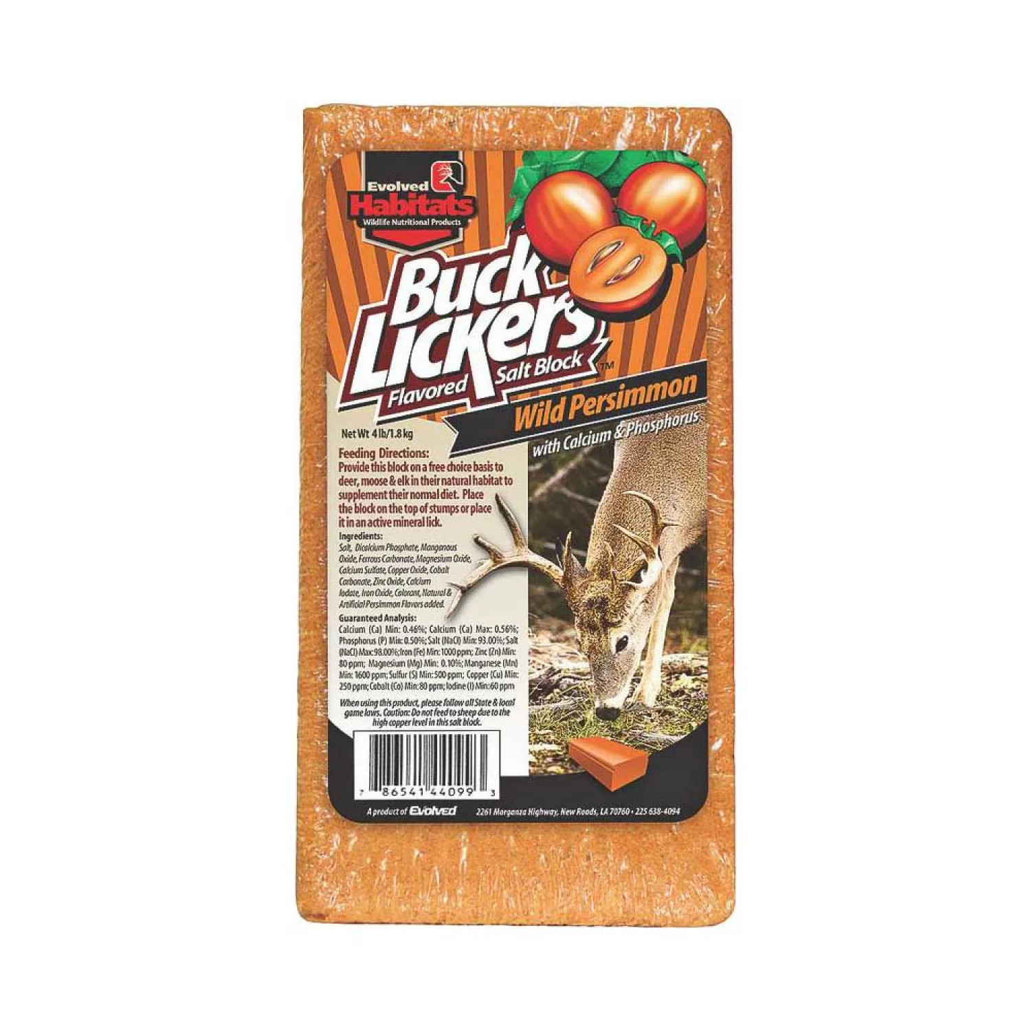 Evolved Habits 44099 Evolved Habitats Buck Lickers Deer Attractant, 4 lb, Persimmon