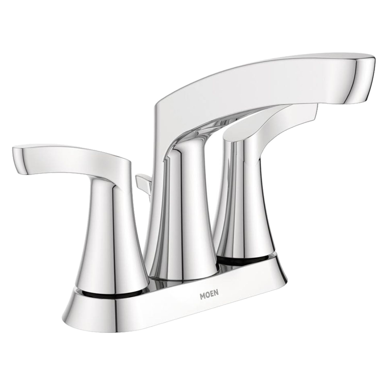 Moen WS84633 Moen Danika Two-Lever Handle High-Arc Centerset Chrome Bathroom Faucet, WaterSense, Three-Hole Installation, ADA Construction - WS84633