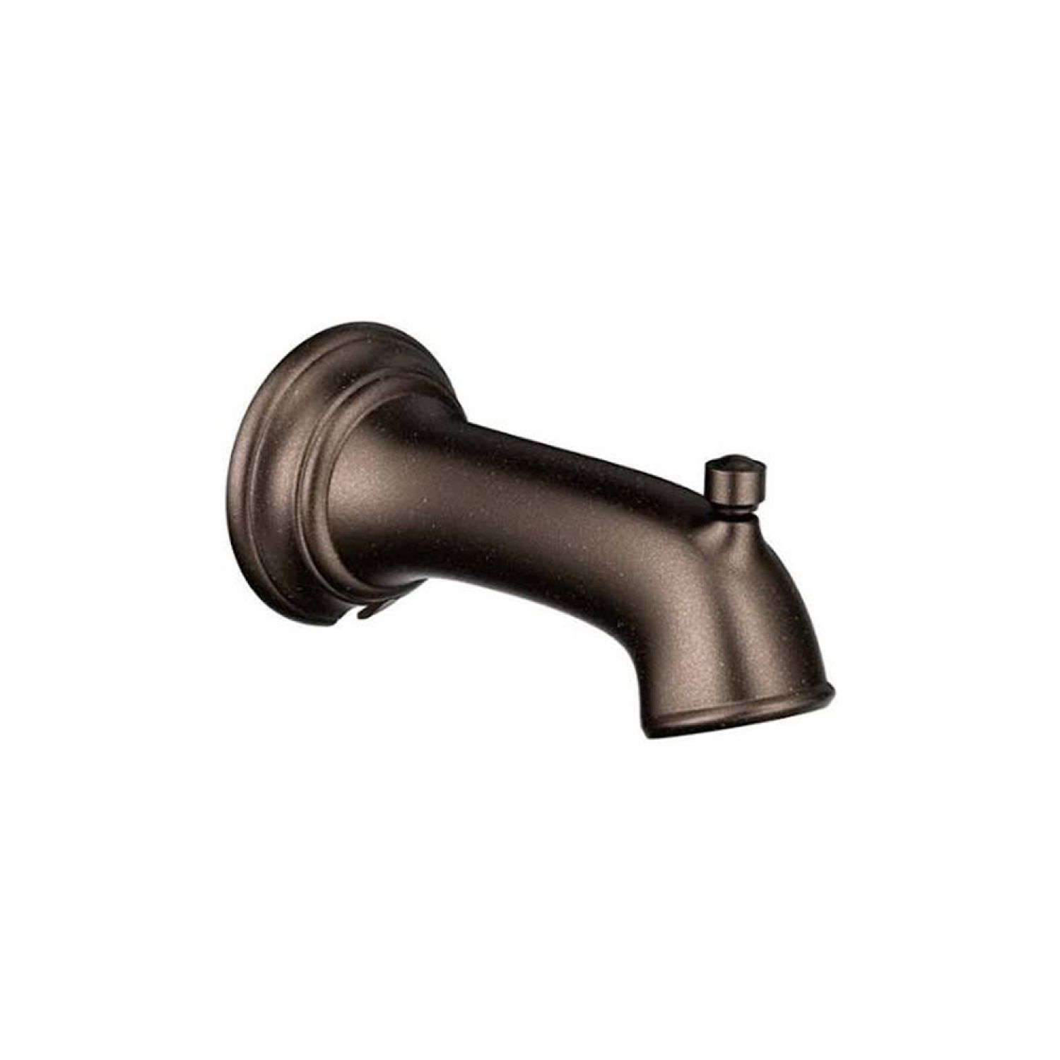 Moen 3737ORB Moen Dartmoor 7-3/8-inch Wall Mounted Oil Rubbed BronzeTub Spout with Pull-Up Diverter, 1/2-inch Connection Size, Slip Fit - 3737ORB