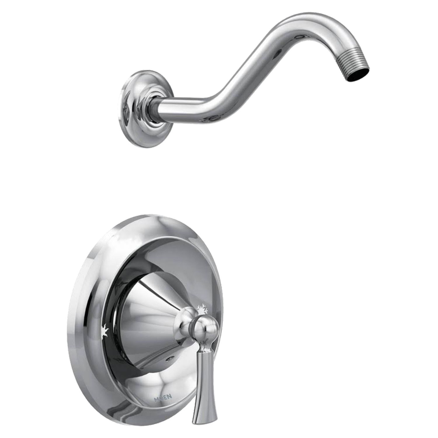Moen T5502NH Moen Wynford Moentrol Single-Handle Shower Faucet, Lever Handle, M-Pact, Less Showerhead, Chrome - T5502NH