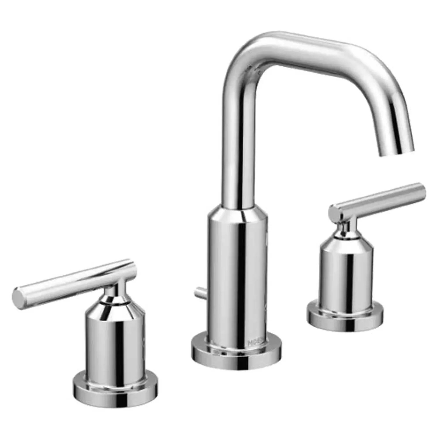 Moen T6142 Moen Gibson Two-Handle High Arc Widespread Chrome Bathroom Faucet, 1.2 GPM, 60 PSI, WaterSense, Lever Handles, Three-Holes - T6142
