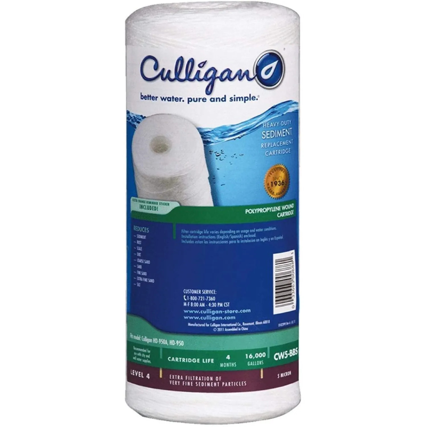 Culligan CW5-BBS Culligan CW5-BBS Water Filter Cartridges, 5 Micron