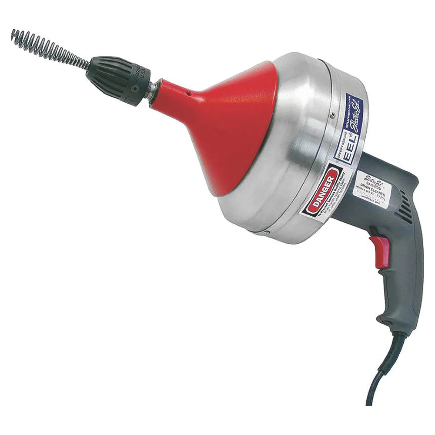 Electric Eel SK-R-3/8EIC25 Electric Eel Corded Handheld Drain Cleaner, 3/8 in x 25 ft, 0 - 600 RPM - SK-R-3/8EIC25