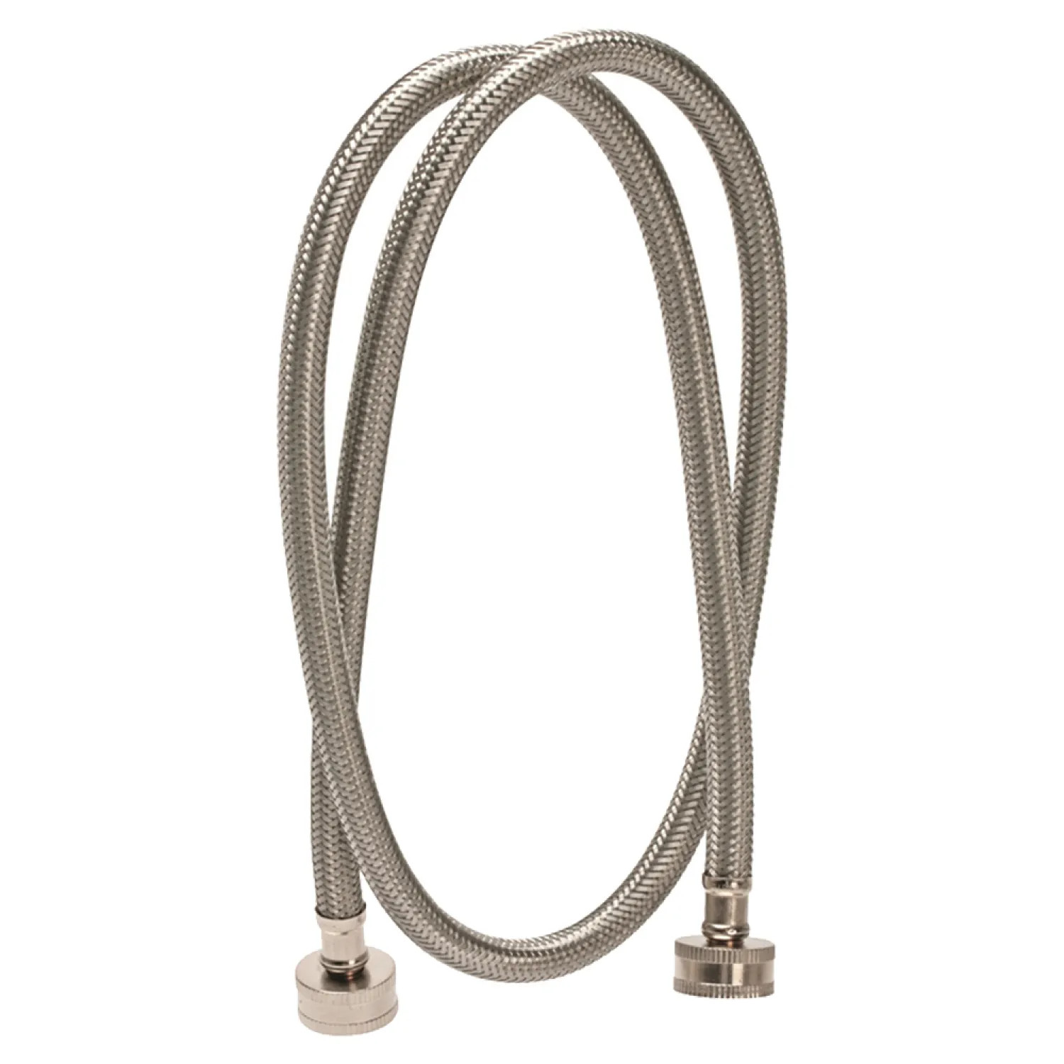 Fluidmaster 9WM48 Fluidmaster 9WM48 No-Burst Washing Machine Hose, 3/4 in x 4 ft, Female, 1000 psi, Stainless Steel
