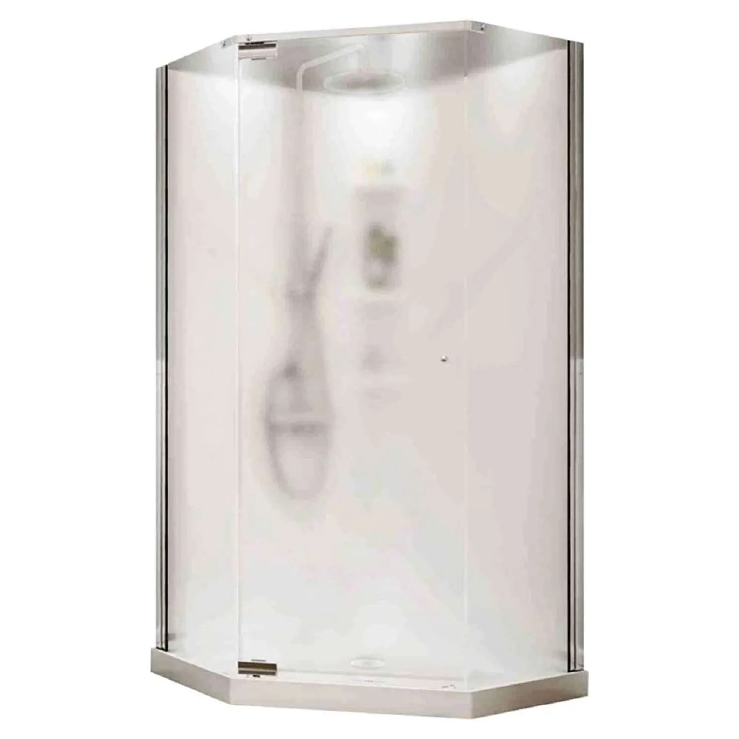 Maax 105544 Maax Begonia Pebble 105544 Shower Stall Kit, 36 in L X 36 in W X 72 in H, Polystyrene, White