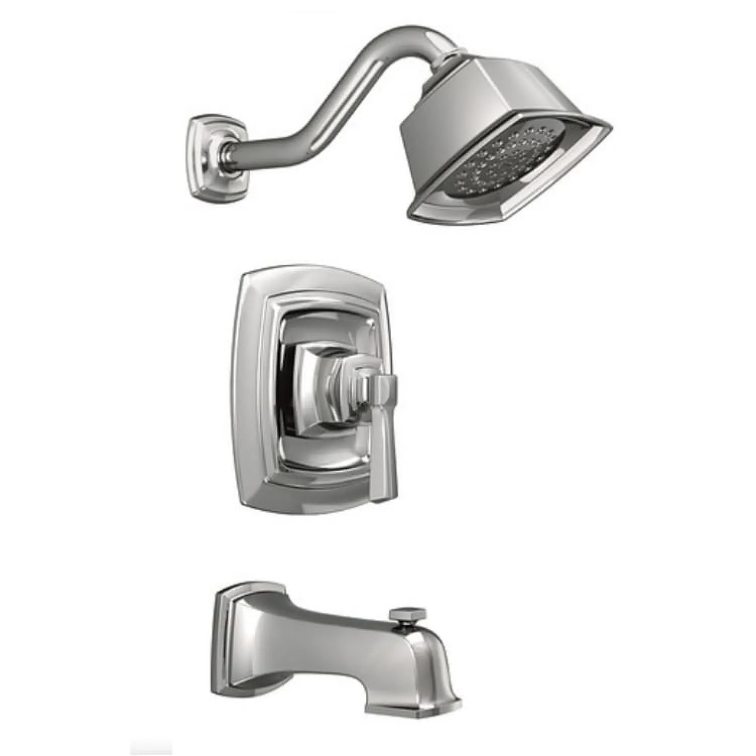 Moen 82830EP Moen Boardwalk Posi-Temp Tub/Shower Faucet, 2.0 GPM, 1-Function, Single Lever Handle, Eco-Performance, Polished Chrome - 82830EP