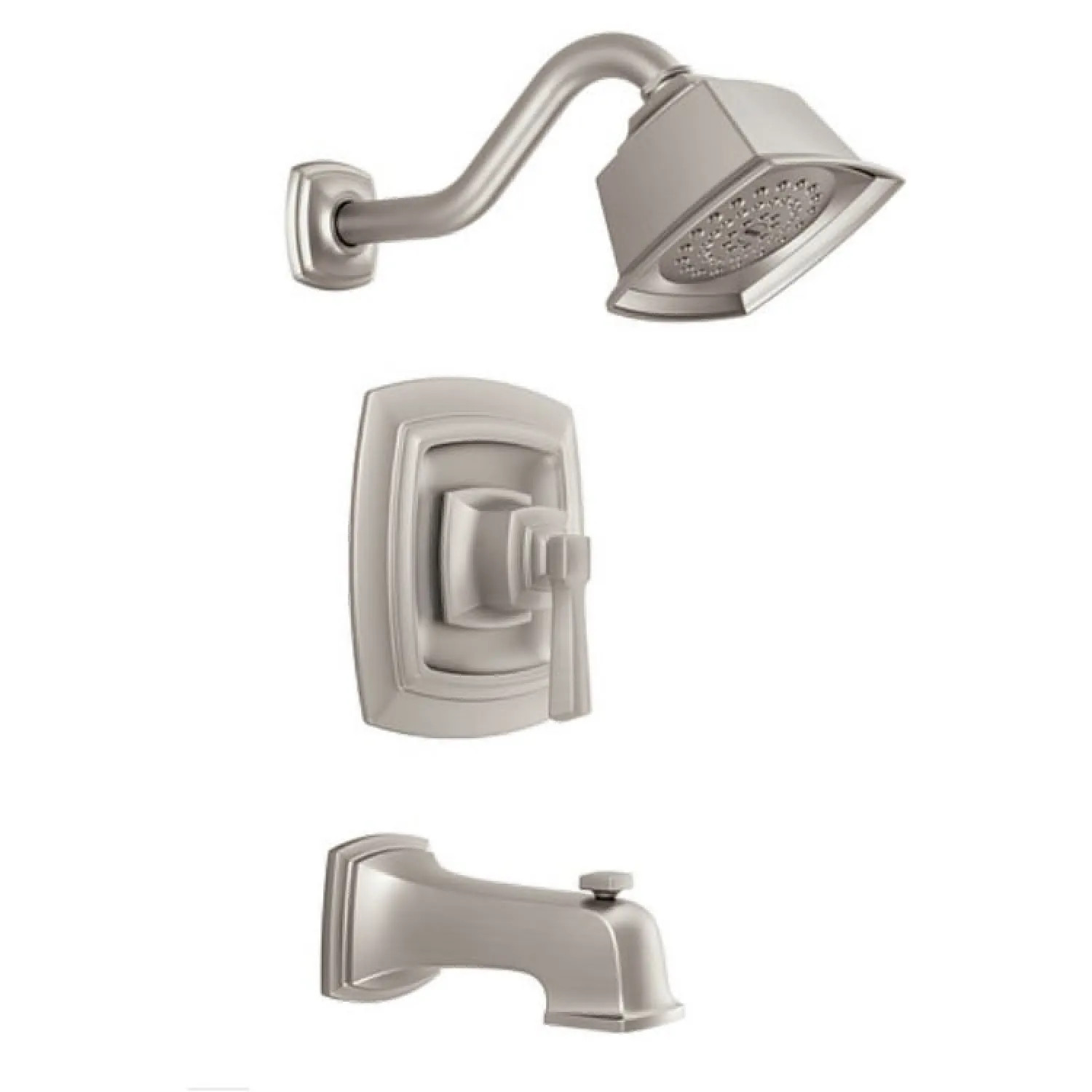 Moen 82830EPSRN Moen Boardwalk Posi-Temp Tub/Shower Faucet, 2.0 GPM, 1-Function, Single Lever Handle, Eco-Performance, Spot Resist Brushed Nickel - 82830EPSRN