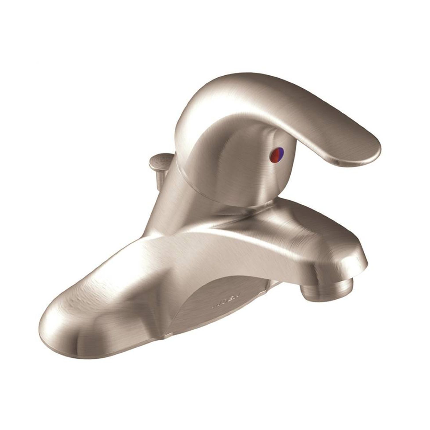 Moen WSL84502SRN Moen Adler Single-Handle Spot Resist Brushed Nickel Centerset Lavatory Faucet with Plastic Drain, 1.2 GPM, ADA Lever Handle, WaterSense- WSL84502SRN