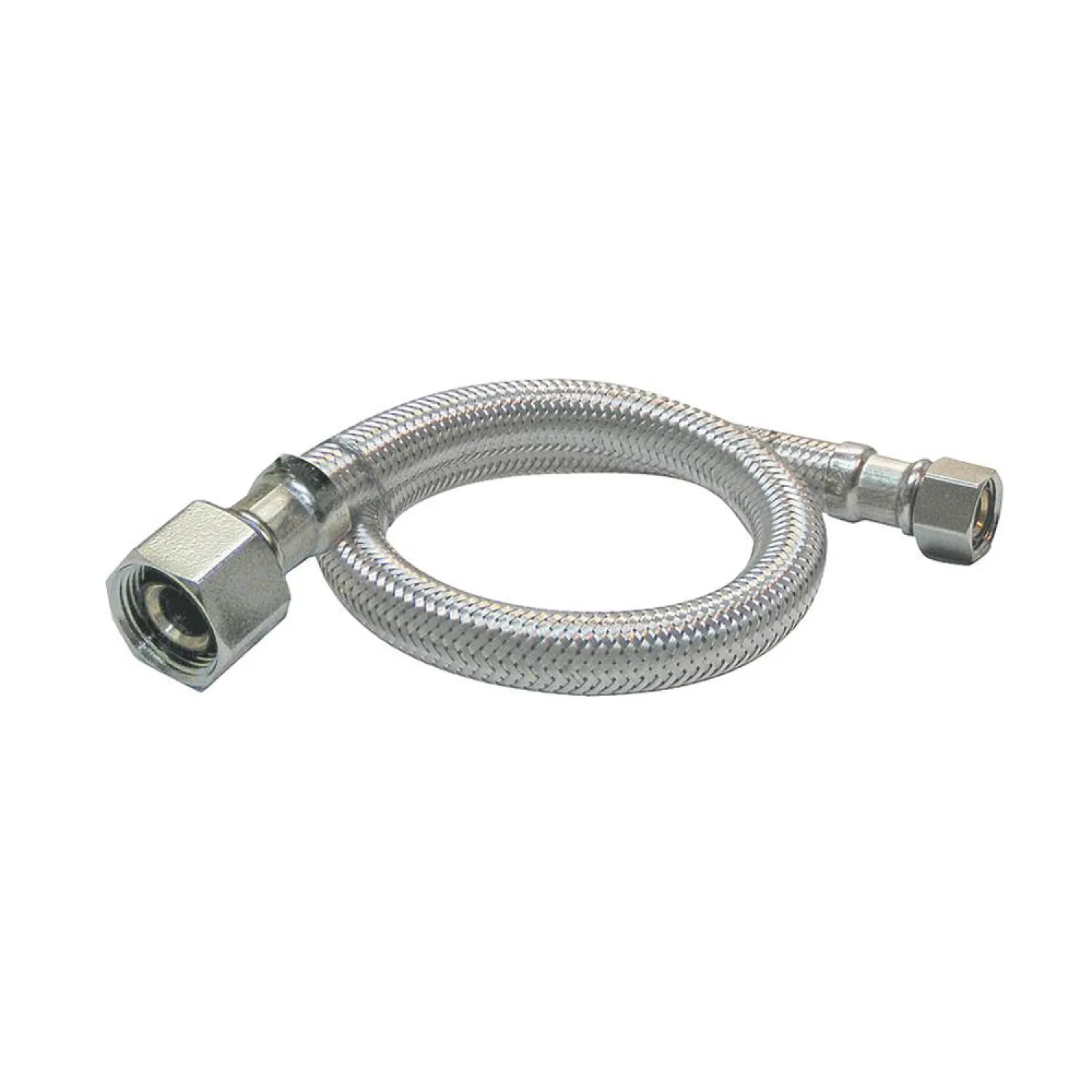 Plumb Pak PP23815 Plumb Pak PP23815 EZ Faucet Supply Tube, 3/8 X 1/2 in, Compression X FIP, 36 in L, Stainless Steel, Chrome Plated