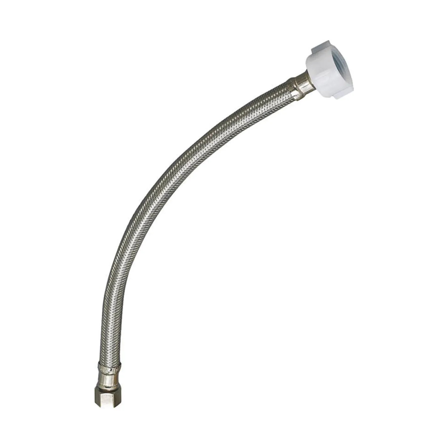 Plumb Pak PP23805 Plumb Pak PP23805 E-Z Toilet Supply Tube With Flag Label, 3/8 in Compression X 7/8 in Ballcock, 12 in L, Stainless Steel