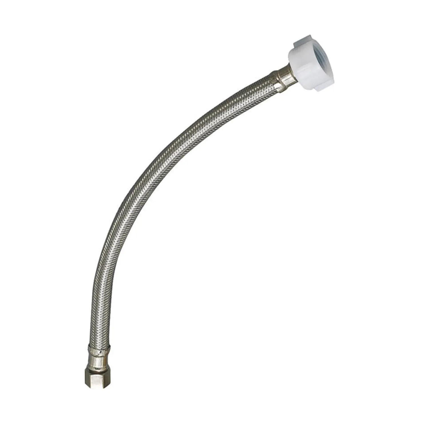 Plumb Pak PP23807 Plumb Pak PP23807 E-Z Toilet Supply Tube With Flag Label, 3/8 in Compression X 7/8 in Ballcock, 16 in L, Stainless Steel
