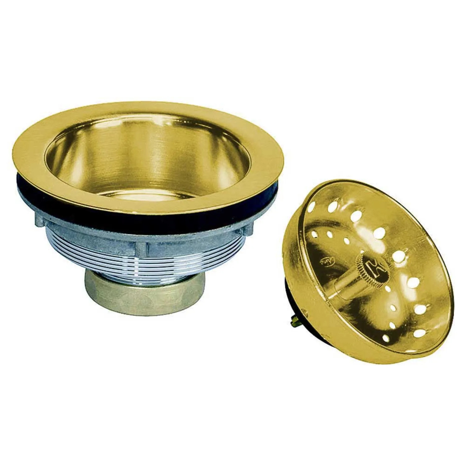 Plumb Pak PP5435PB Plumb Pak PP5435PB Kitchen Basket Strainer, Stainless Steel, Polished Brass