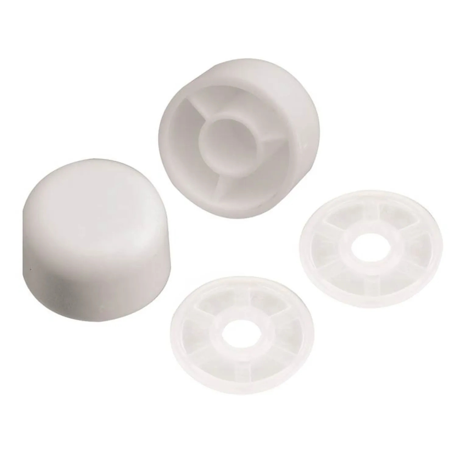 Plumb Pak PP835-30 Plumb Pak PP835-30 Round Universal Fit Toilet Bolt Cap, Plastic, White