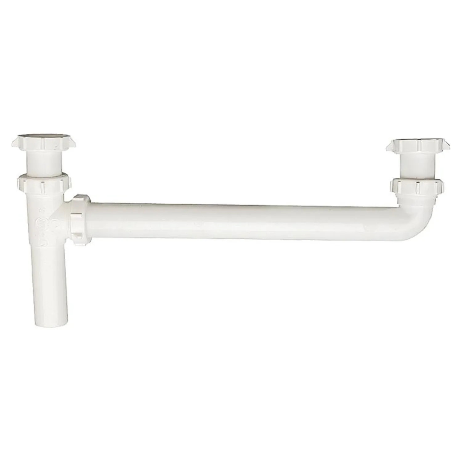 Plumb Pak PP925W Plumb Pak PP925W End Waste Outlet With Baffle Tee, 1-1/2 in Inlet, Slip Joint/Direct Connect, Plastic, White