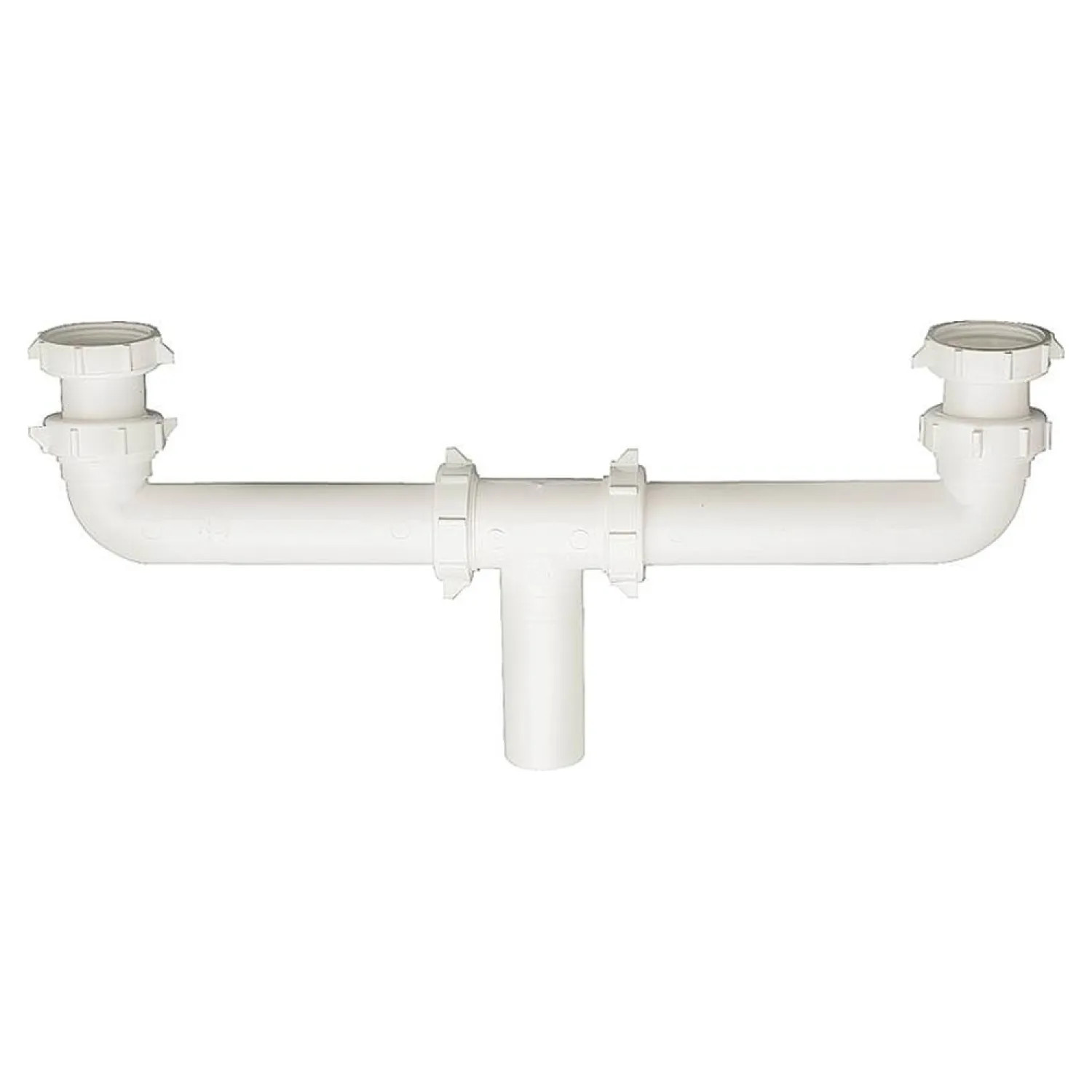 Plumb Pak PP930W Plumb Pak PP930W Center Waste Outlet With Baffle Tee, 1-1/2 in Inlet, Slip Joint/Direct Connect, Plastic, White