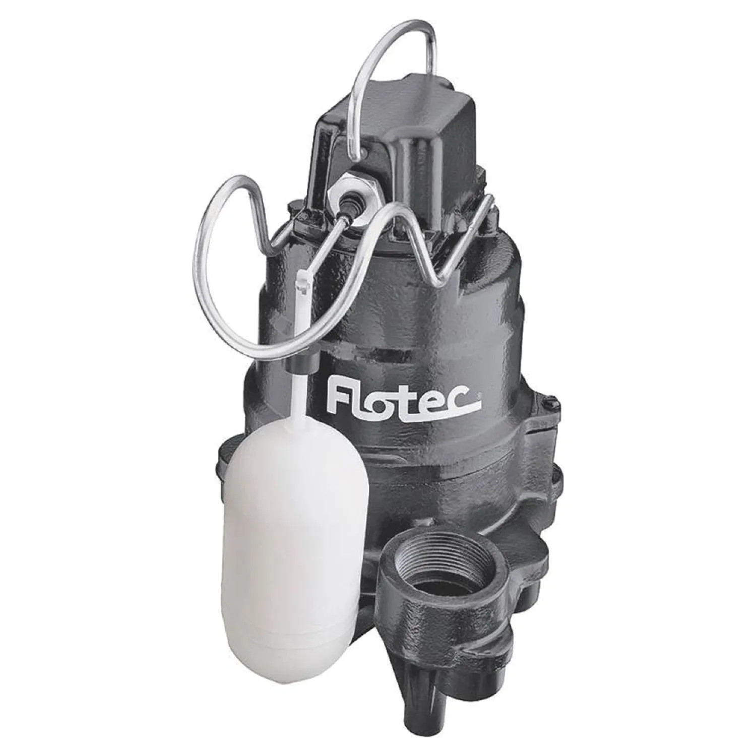 Flotec FPSC3350A Pentair Flotec Submersible Sump Pump with Vertical Switch, 1/3 HP, 3360 GPH, 115V, 10' Cord, Cast Iron, 1-1/2