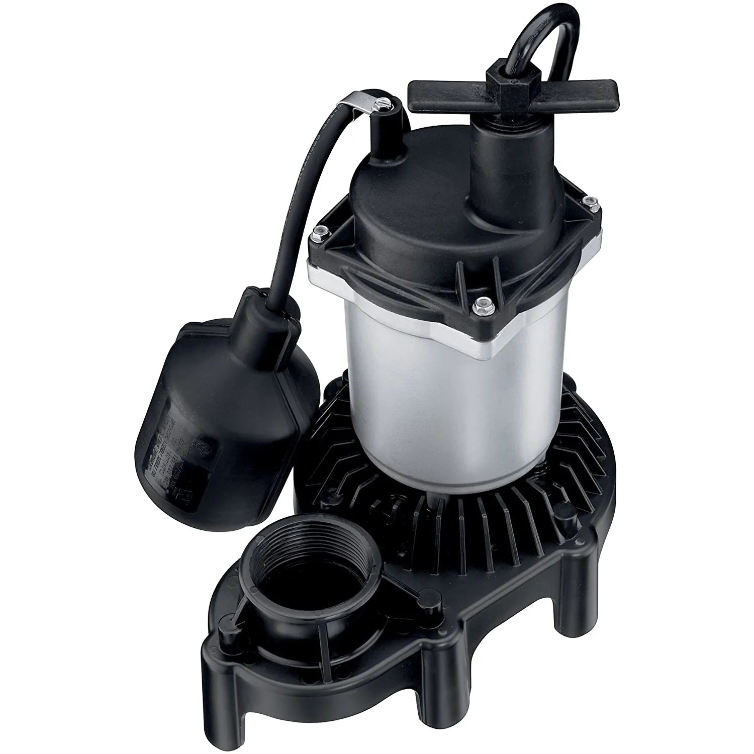 Flotec FPZS25T Pentair Flotec Sump Pump, 1/4 HP, 3200 GPH, 115V, Submersible, Tethered Float Switch, 8' Cord, Thermoplastic - FPZS25T