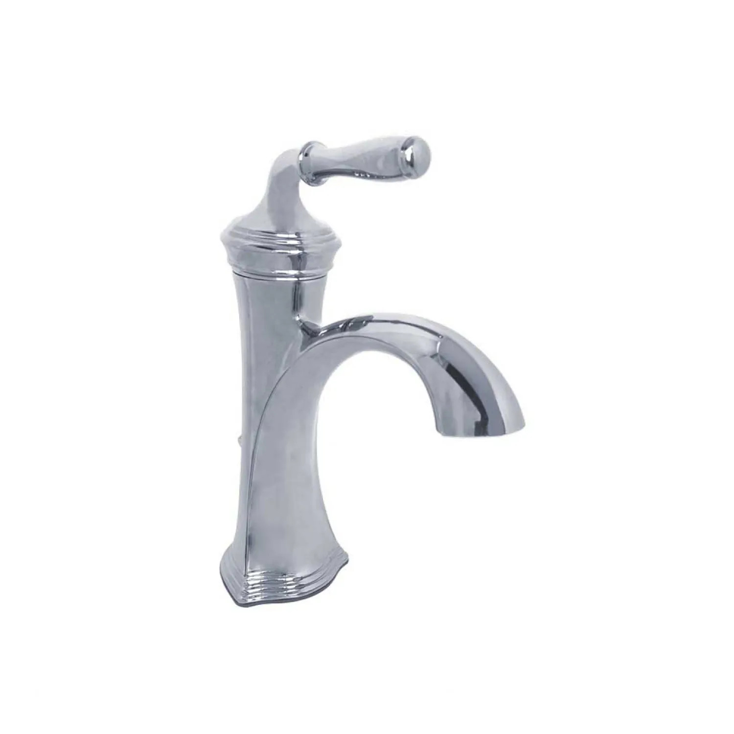 Kohler 193-4-CP Kohler Devonshire Single-Handle Polished Chrome Bathroom Sink Faucet with Pop-Up Drain, Top Lever Handle, 1.2 GPM, WaterSense, Metal - K-193-4-CP
