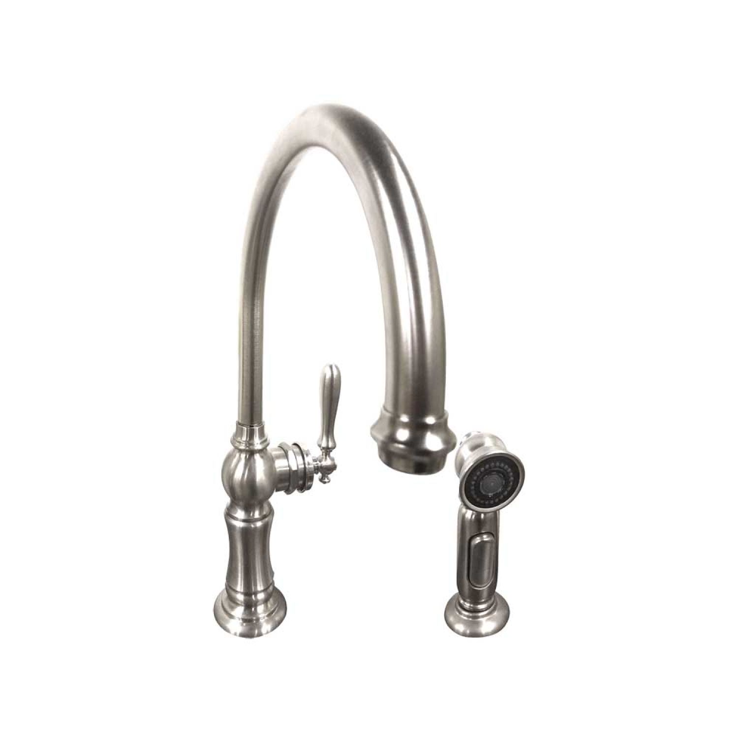 Kohler 99262-VS Kohler Artifacts Single Handle High Arc Kitchen Sink Faucet w/ Side Spray, Vibrant Stainless - K-99262-VS