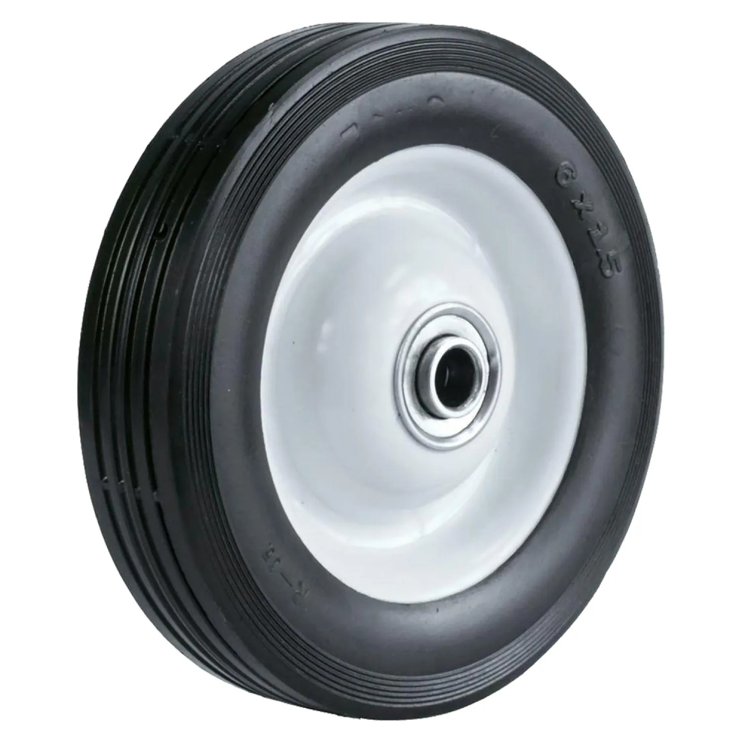 Arnold 10275-B Arnold 10275-B Semi-Pneumatic Ribbed Tread Wheel, 10 X 2-3/4 in, 5/8 in Shaft, 175 lb Load Capacity