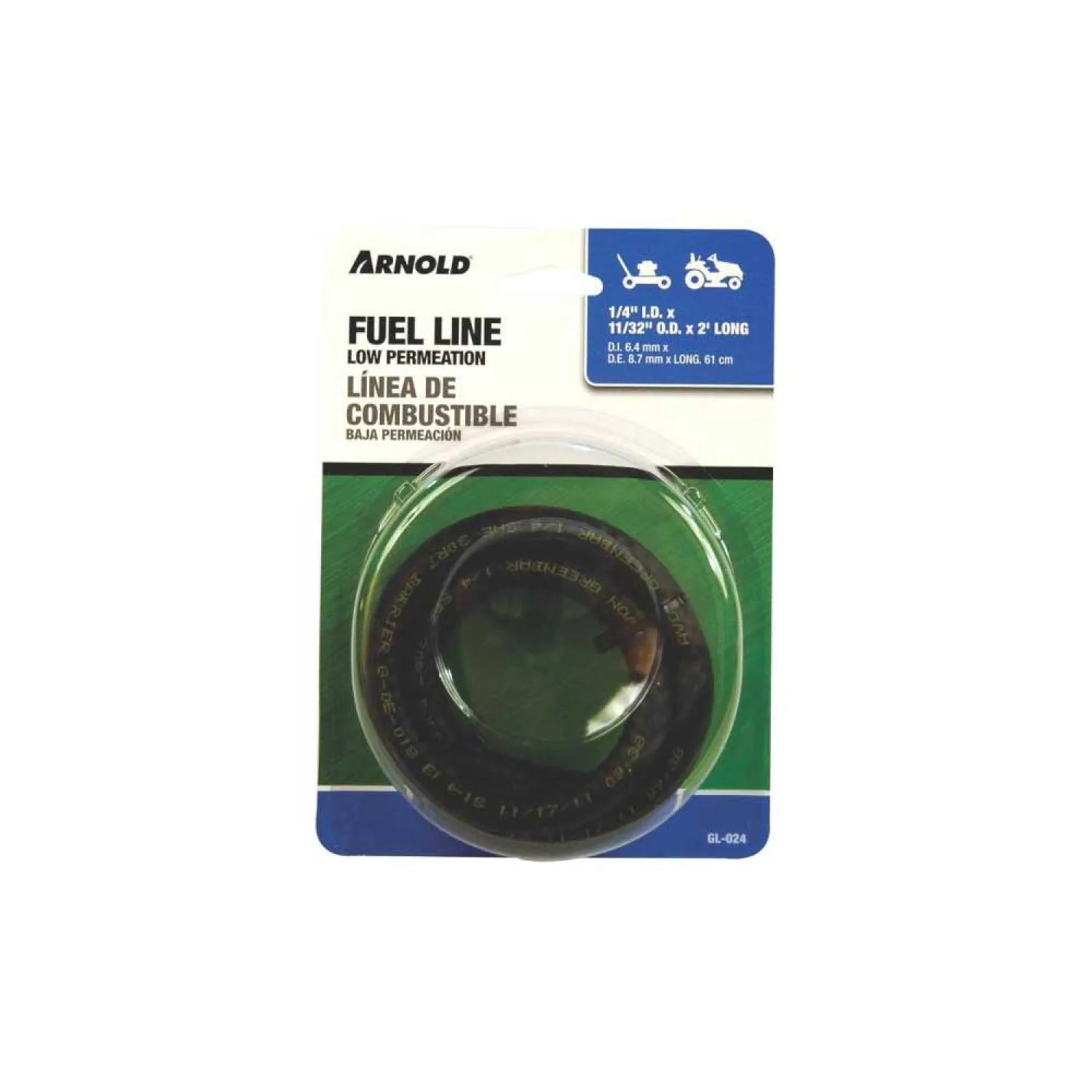Arnold GL024 Arnold GL024 Fuel Line, For Use With Walk Behind Mowers and Lawn Tractors, Black