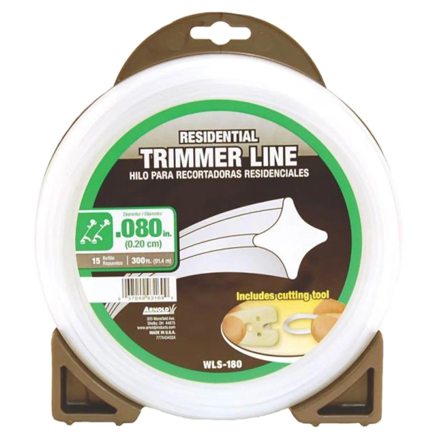 Arnold WLS-180 Arnold WLS-180 Universal Trimmer Line, For Use With Most Straight and Curved Shaft String Trimmers