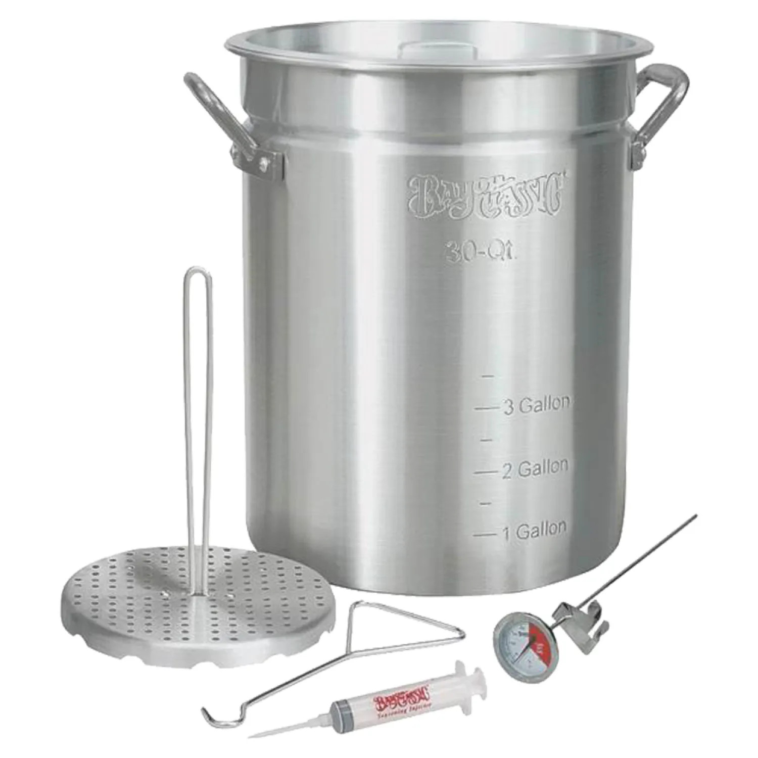 Barbour 3025 Barbour Bayou Classic 3025 Turkey Fryer Pot, 30 qt Capacity, 12-3/4 in Dia X 15-3/4 in H, Aluminum
