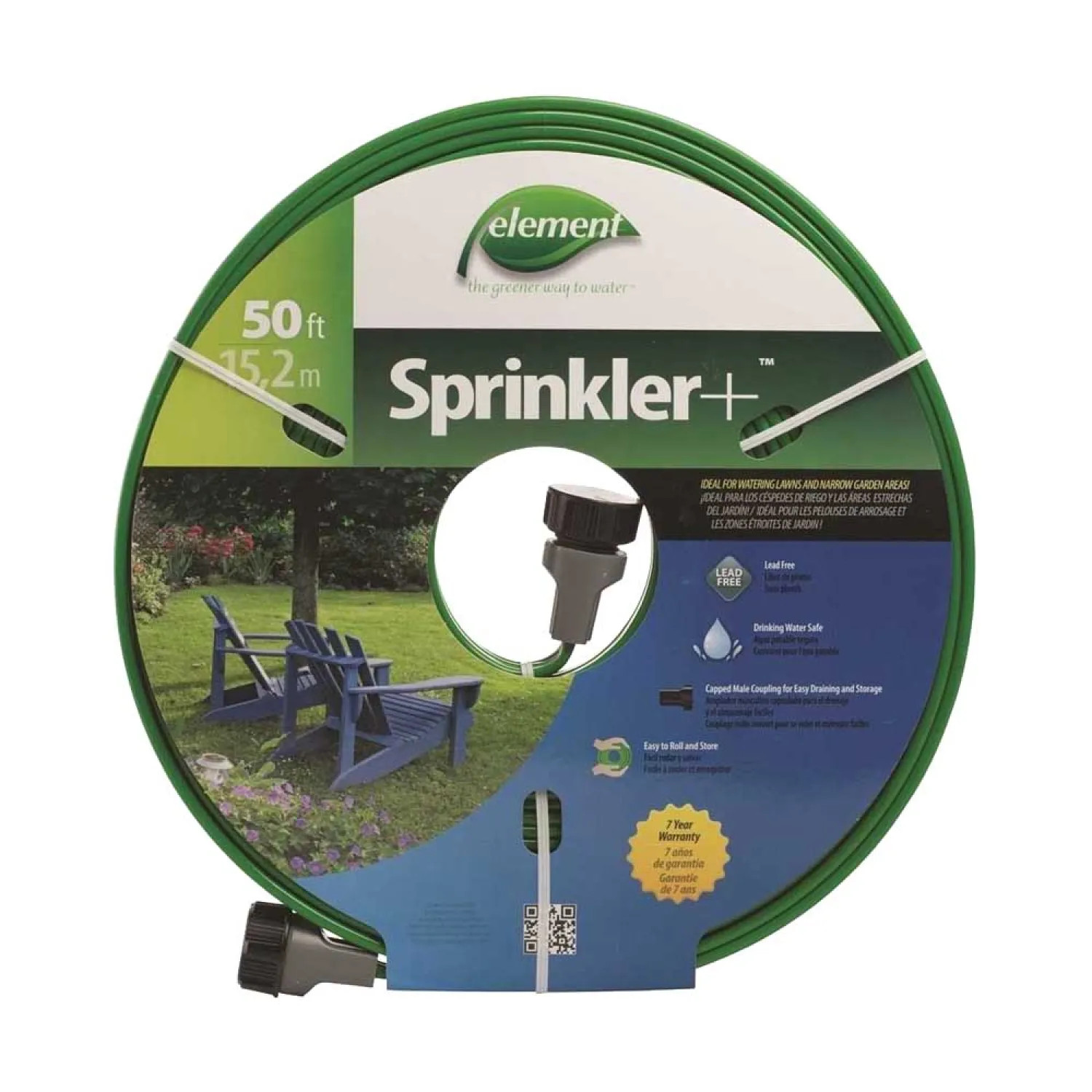 Colorite ELTECV050 Colorite/Swan Sprinkler Hoses, Rubber, Green, 50 Foot - ELTECV050