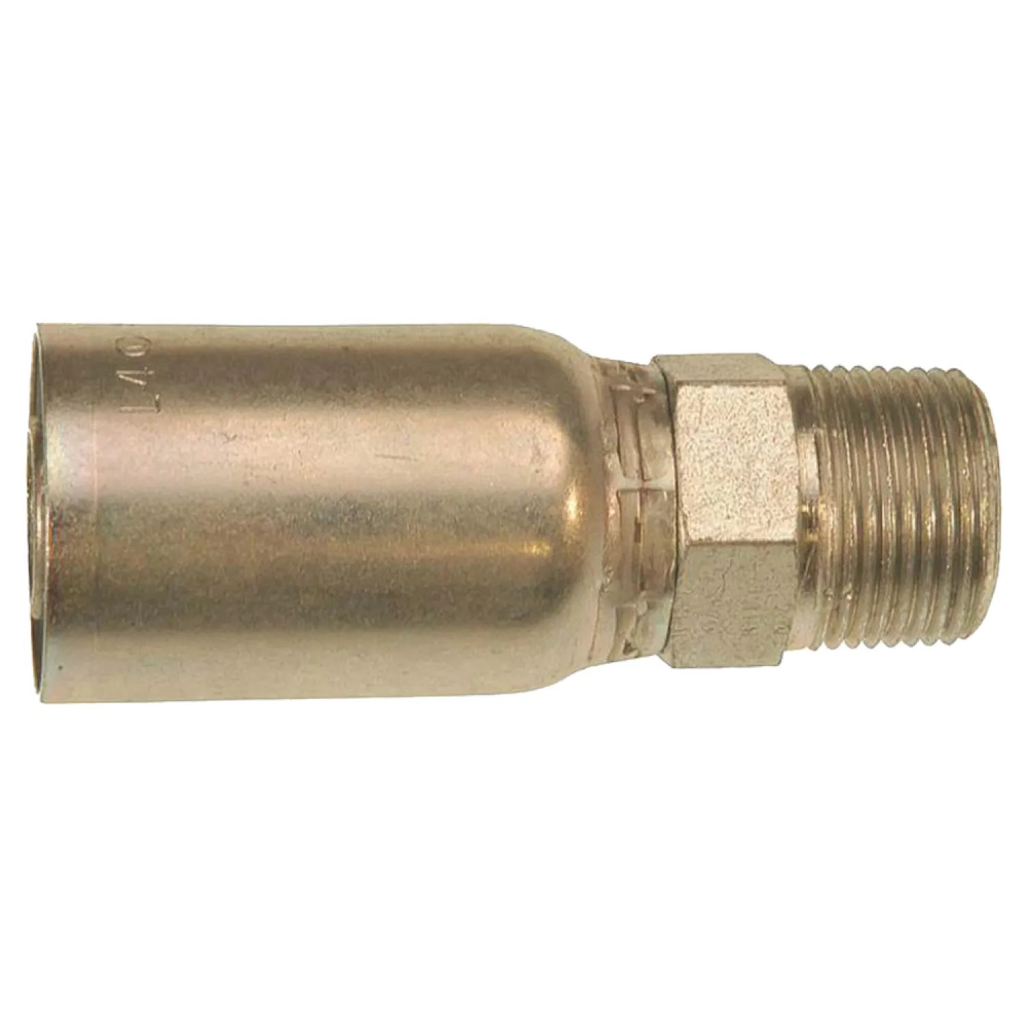 Gates G251001616 MegaCrimp G251001616 Hydraulic Hose Coupling, 1 in, MNPT, Low Carbon Steel