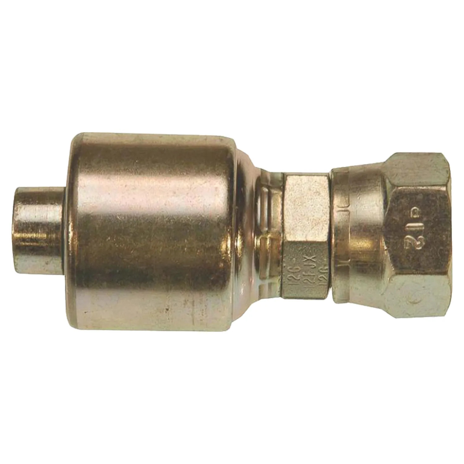 Gates G251700808 MegaCrimp G251700808 Hydraulic Hose Coupling, 1/2 in, Female JIC 37 deg Flare Swivel, Carbon Steel
