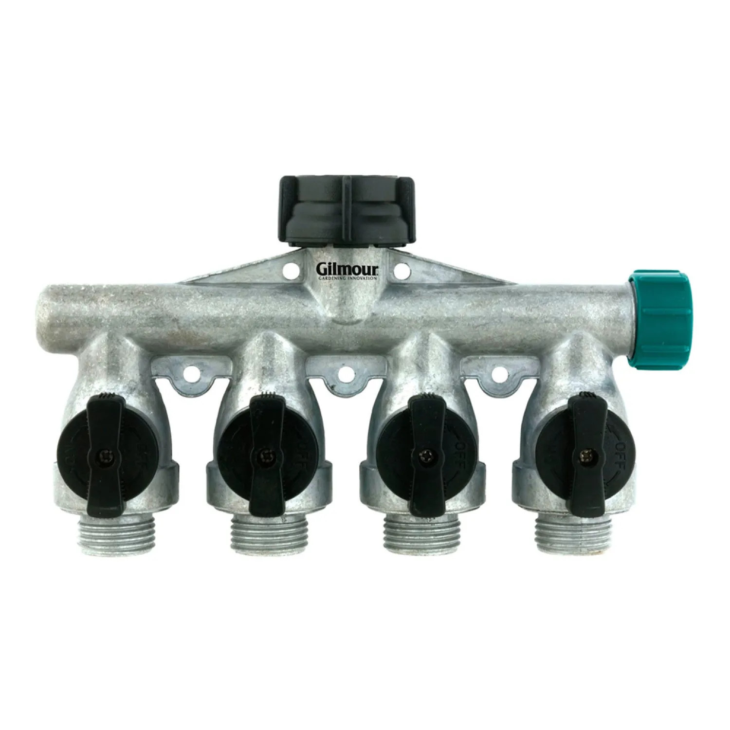 Gilmour AY4FFM Gilmour 4-Way Aluminum Manifold Shut-Off Valve, Full Flow - AY4FFM
