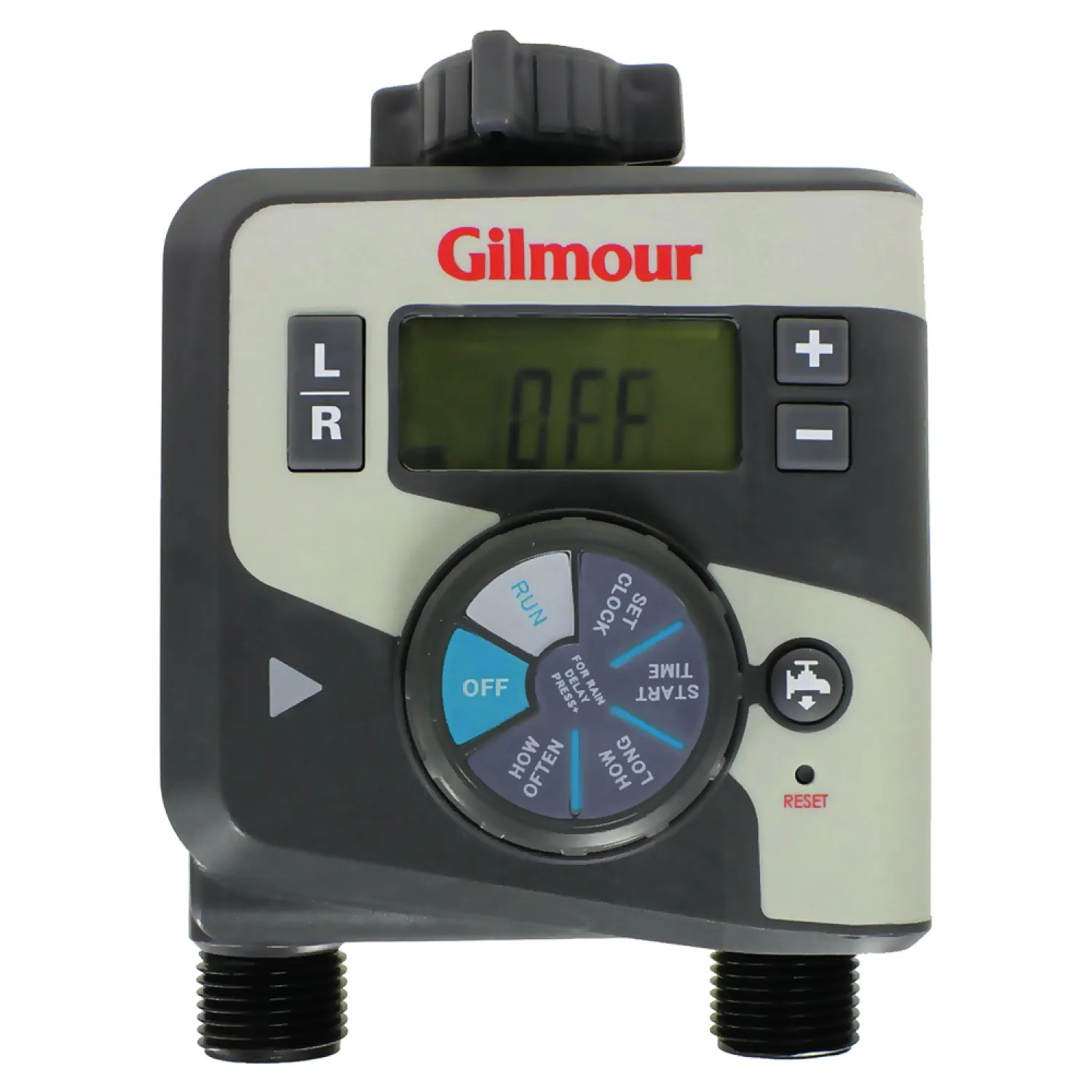 Gilmour 400GTD Gilmour Digital Electronic Watering Timer with 1 to 360 Minutes Time Setting, Gray - 804014-1001