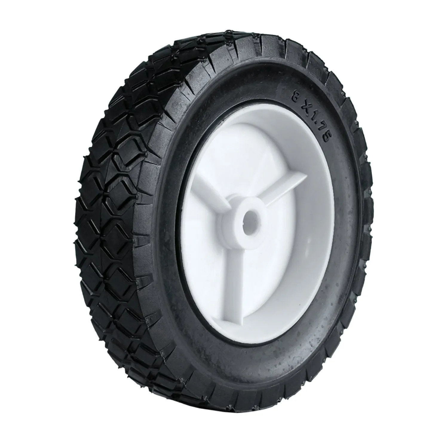 Martin Wheel 875P-OF Martin Wheel 875P-OF Diamond Tread Semi-Pneumatic Mower Wheel, 8 X 1-3/4 in, 60 lb Capacity