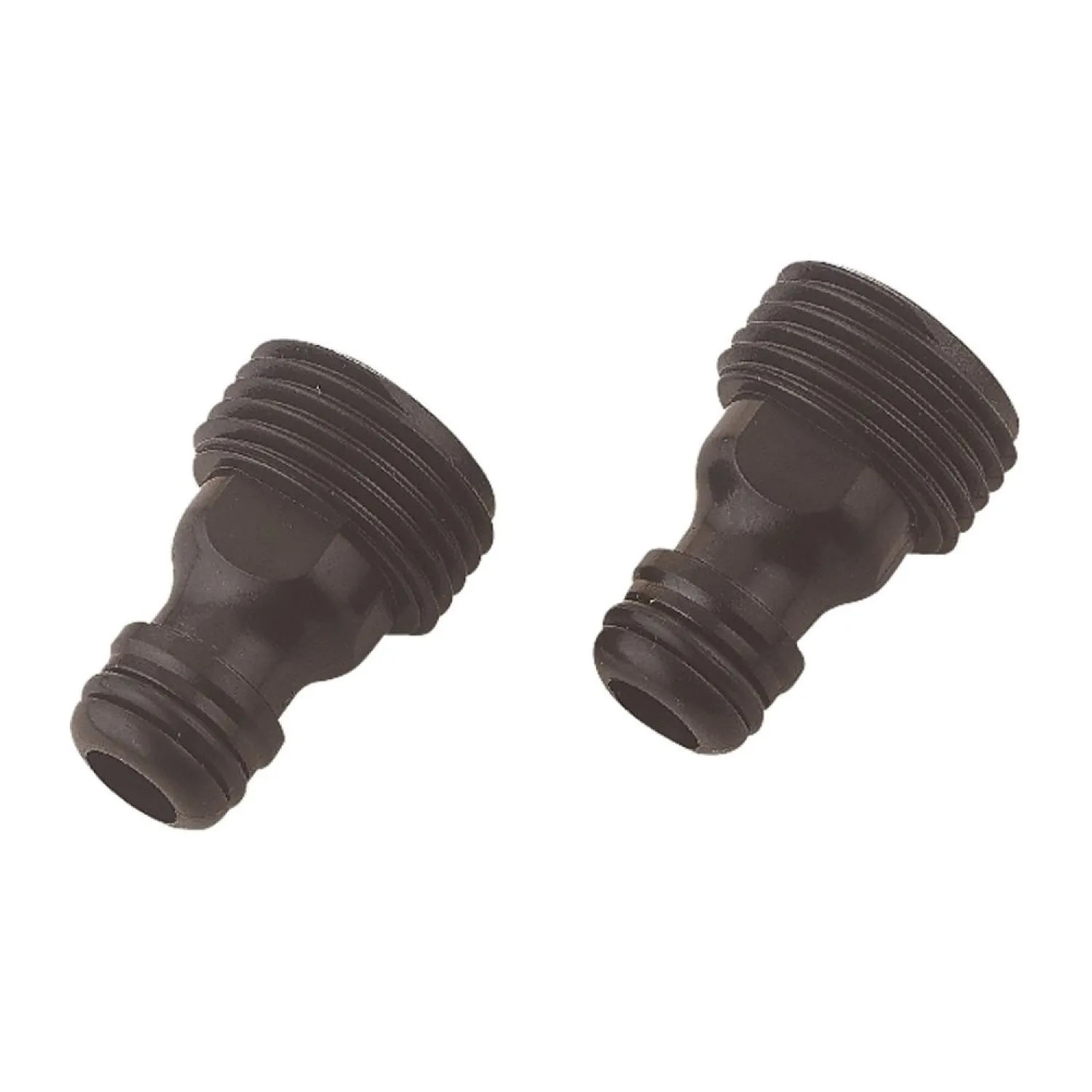 Landscapers Select GC545-2 Landscapers Select 2-Piece Plastic Tap Adaptor - Male for Quick Connector, Plastic, Black - GC545-2