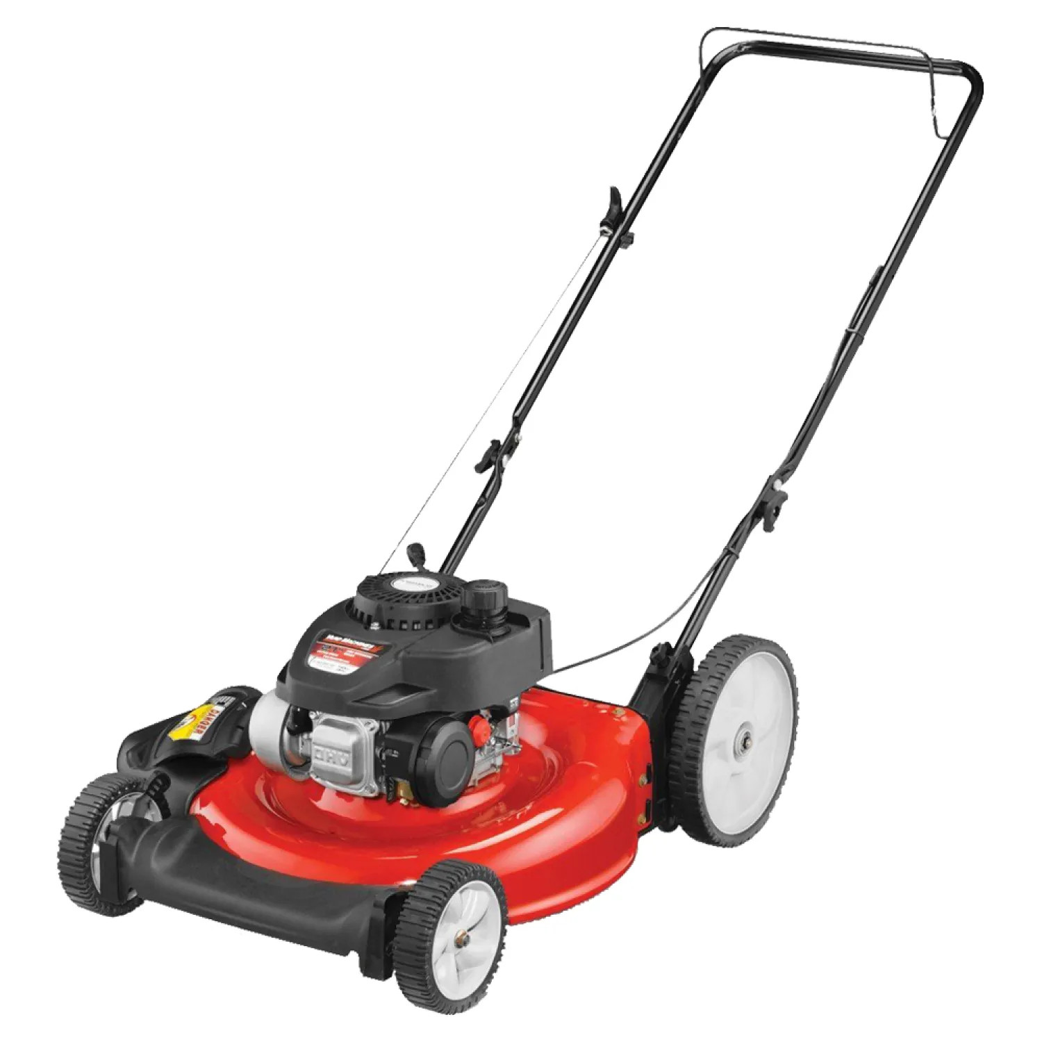 MTD 11A-B0S5700 Yard Machines 11A-B0S5700 High Rear Wheel Push Mower, 21 in W x 1-1/4 - 3-3/4 in H Cutting, Powermore, 140 cc Gas