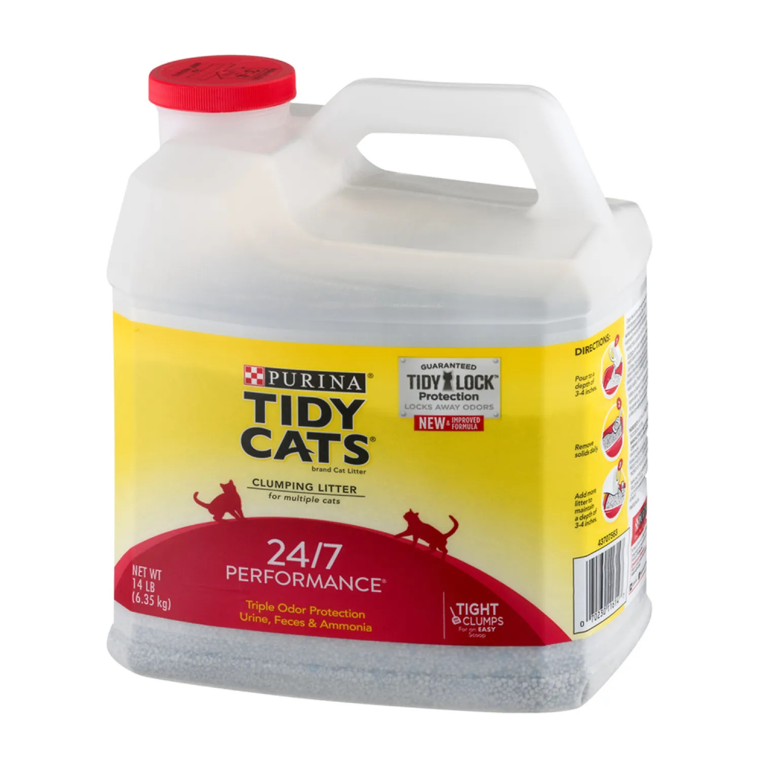 Purina 7023011614 Tidy Cats 7023011614 24/7 Performance Cat Litter, 14 lb Plastic Scoop Jug, Tan/Grey
