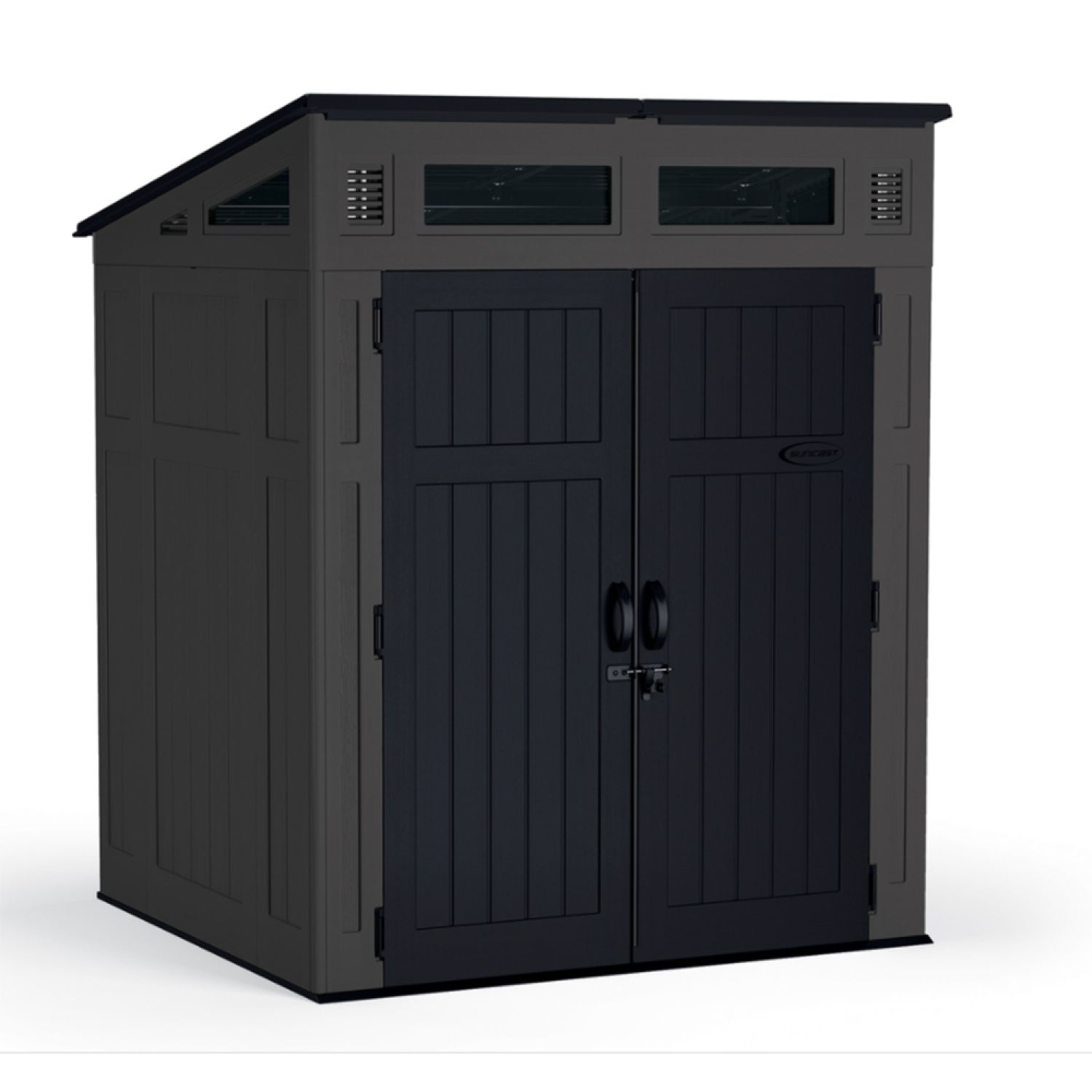 Suncast BMS6510 Suncast BMS6510 Storage Shed, 5 ft 5-1/4 in L x 6 ft 2-3/4 in W x 7 ft 8-3/4 in H, 201 cu-ft Volume, Resin