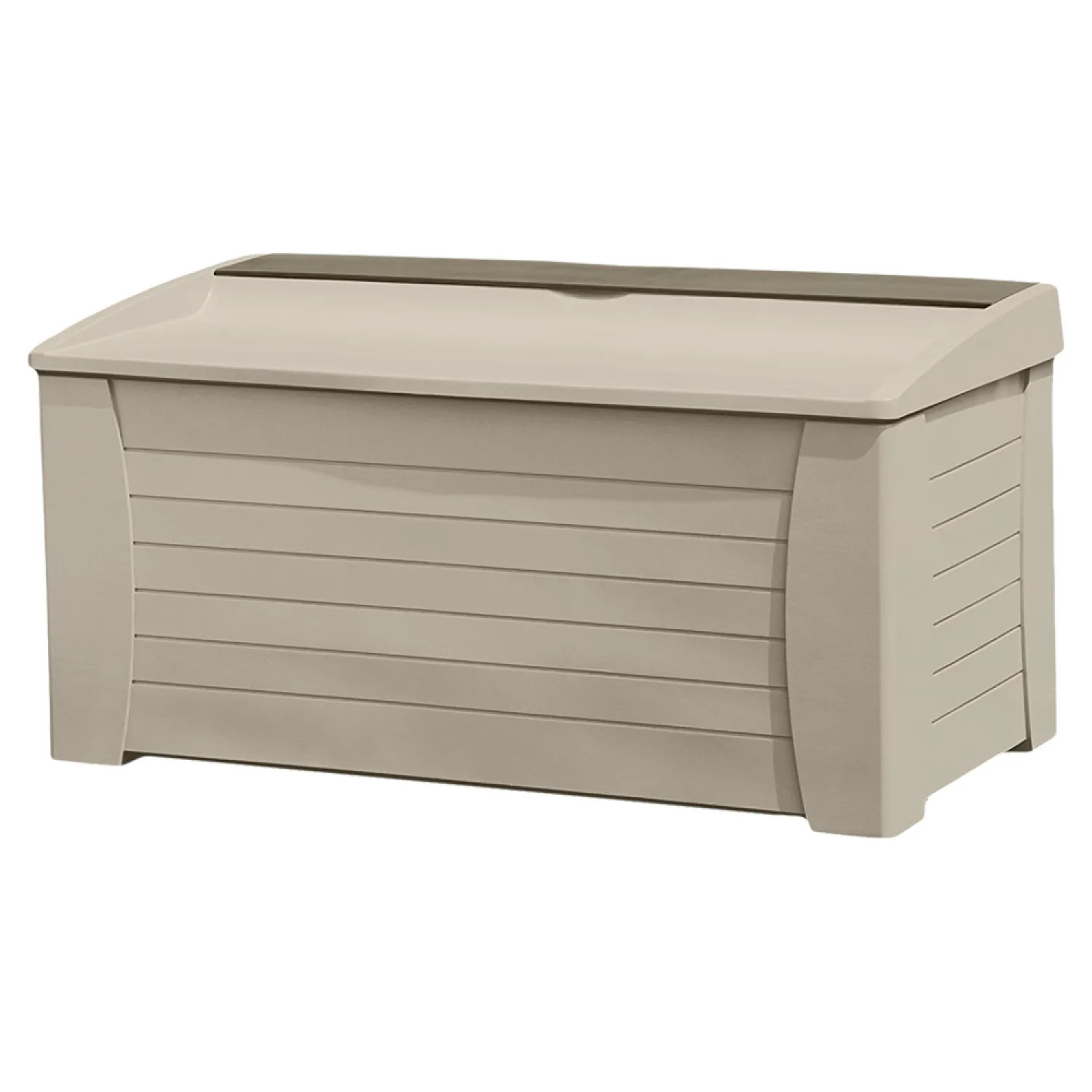 Suncast DB12000 Suncast DB12000 Deck Box With Seat 54-1/2 in W x 28 in D x 27 in H, 127 gal, Light Taupe