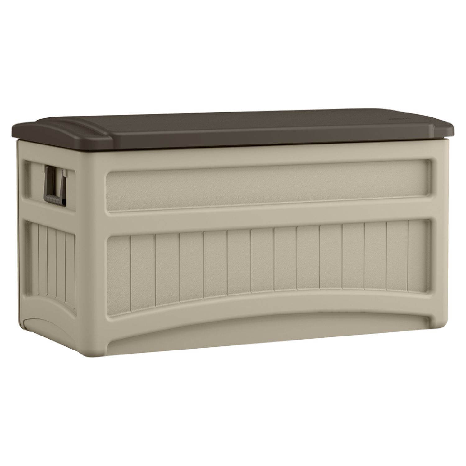 Suncast DB8000B Suncast Deck Box, 46 in W X 23-1/2 in D X 24-1/2 in H, 78 gal Capacity, Light Taupe - DB8000B