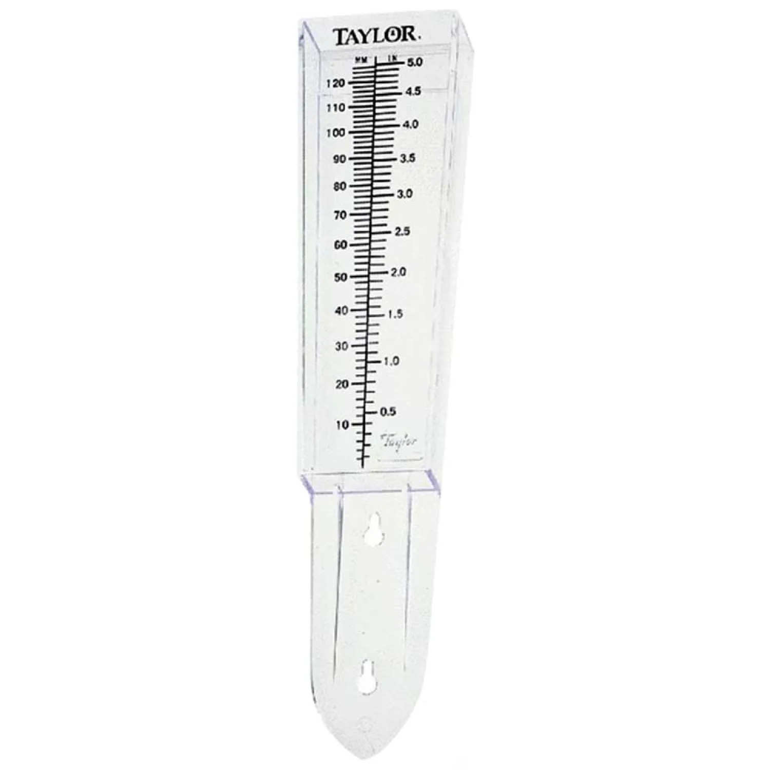 Taylor Precision 2702 Clearvu 2702 Rain/Sprinkler Gauge, 5 in, Polycarbonate, Yellow