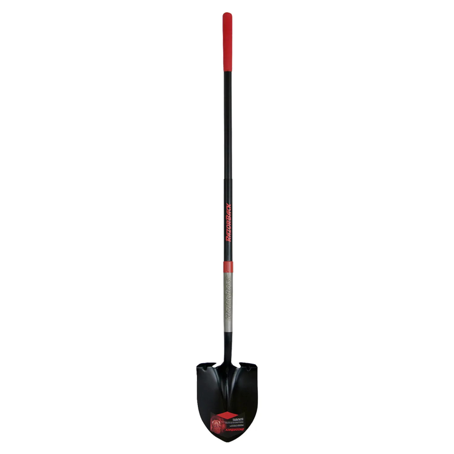 Ames 2594400 Razor-Back 2594400 Digging Shovel, 9 in W x 5-1/4 in L, Tempered Steel, 57 in, Mid-Grip and Cushion Grip, Long Handle
