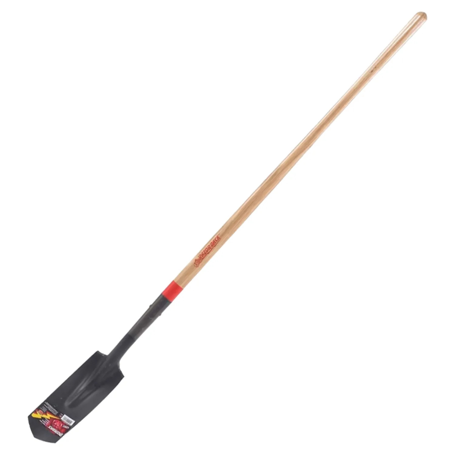 Ames 47171 Razor-Back 47171 Trenching Shovel With Rolled Step, 4 in W x 11-1/2 in L, Tempered Steel, 48 in Wood